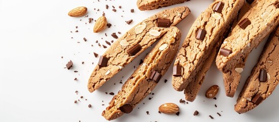 Poster - Biscotti displayed on a white backdrop with copy space image