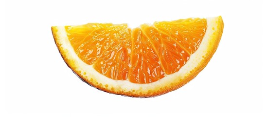 Poster - An isolated orange slice on a white background with a clipping path for copy space image
