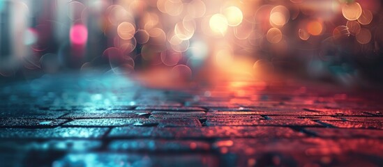 Poster - Abstract urban texture background with defocused elements for copy space image