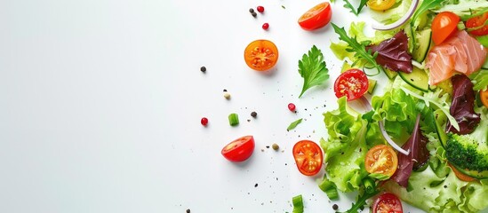 Poster - Tuna Salad with a white background for copy space image