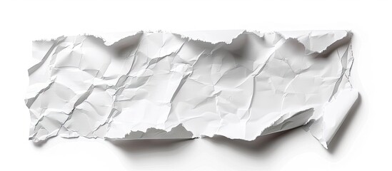 Fototapete - Isolated white background with a torn sheet of paper featuring copy space image