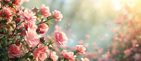 Poster - A vibrant image capturing blooming spring flowers offers ample copy space for creative use