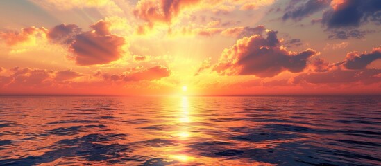 Poster - High resolution image of a sunset with copy space image included