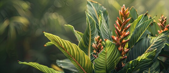 Poster - Sierra Leone s canna plant also known as Indian shot or African arrowroot belongs to the cannaceae family with a lovely copy space image available