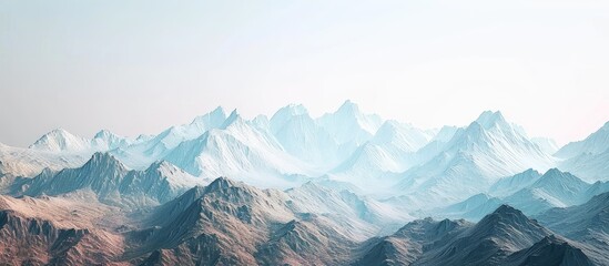 Poster - Scenic view of mountains with copy space image