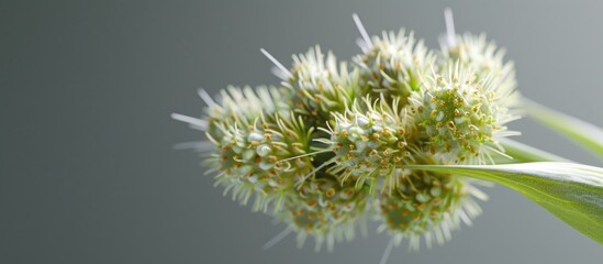 Aufkleber - A Ribwort flower head in close up with a plain background for copy space image