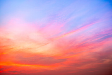 Wall Mural - beautiful , luxury soft gradient orange gold clouds and sunlight on the blue sky perfect for the bac