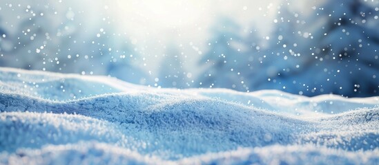 Poster - Background with fresh snow suitable for a copy space image