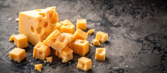 Aufkleber - Cheddar cheese displayed with a blank space around for any additional image content