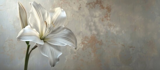 Poster - A white flower with a copy space image