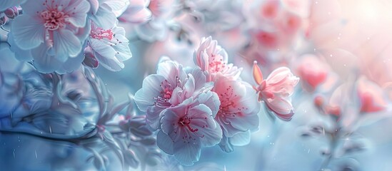 Aufkleber - Enchanting blooms with mystical allure and ethereal beauty create a mesmerizing display in a copy space image