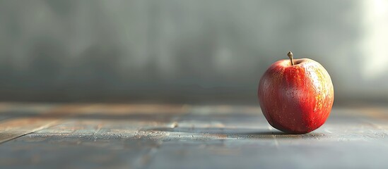 Poster - Copy space image showing a single apple