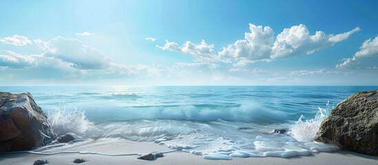 Poster - Scenic view of the seaside with copy space image