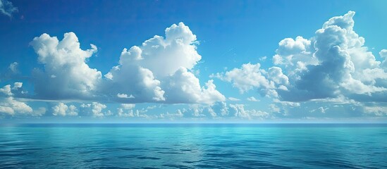Aufkleber - Scenic blue sea providing a beautiful view perfect for a copy space image