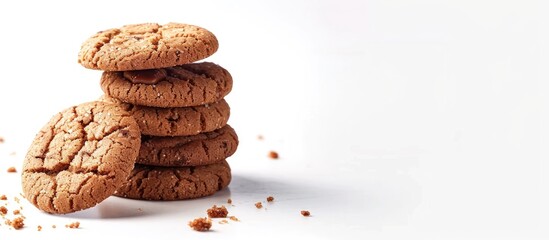 Poster - High quality image of delicious food featuring isolated cookies with copy space