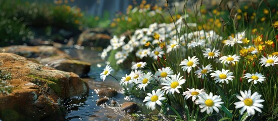 Poster - Cape marguerite requires regular watering to stay healthy while avoiding excessive dampness to prevent root rot issues Add a copy space image