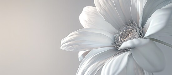Poster - Close up of an elegant white flower with copy space image