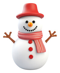 Wall Mural - PNG Christmas snowman winter white.