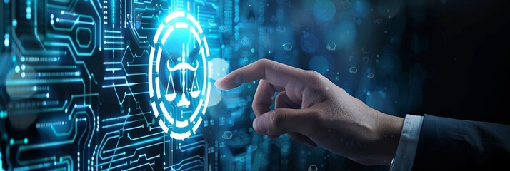 Poster - Digital Law Navigating the complex intersection of innovative technology and established legal systems, ensuring compliance and understanding of rights in the rapidly evolving digital age