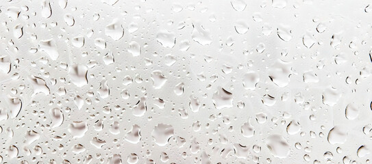 Canvas Print - Water droplets on a plain background