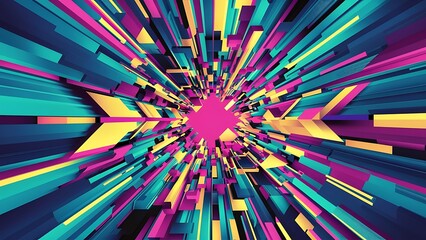 Abstract Geometric wallpaper background banner design concept with bright colors and sharp shapes