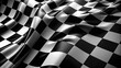 © Caitlin - Racing-inspired black and white checkered flag pattern on dark background, wavy distorted abstract design evoking speed and dynamic movement.