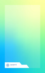 Poster - Vertical story template in gradient colors. Social media frame vector illustration.