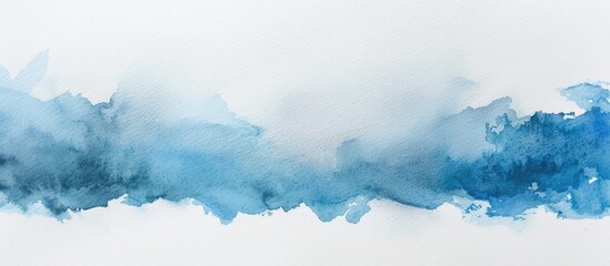 Aufkleber - A blank paper with a watercolor brush stroke providing ample copy space image