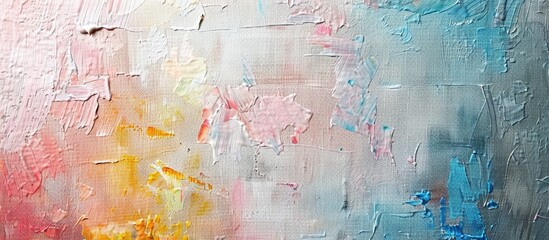 Poster - Abstract wall surface depicted with canvas texture with an art painter concept in mind allowing for copy space image