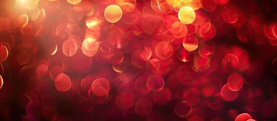 Leinwandbilder - Abstract night background with smooth red blurred lights creating a captivating copy space image