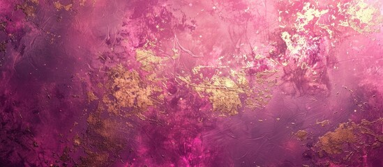 Fototapete - Soft focus gold metal background featuring pink and rose foil textures steel surfaces with a shine ideal as a copy space image