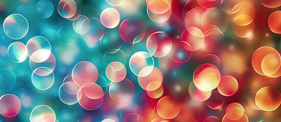 Leinwandbilder - Festive bokeh circles create an abstract Christmas themed copy space image