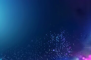 Poster - Dark blue background with dots, gradient from dark to light color. Abstract vector illustration of modern digital technology design. Wide banner for website, cover or presentation