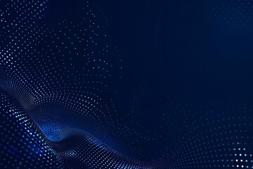 Poster - Dark blue background with small dots, vector illustration. Abstract technology and digital concept design for banner, poster or presentation