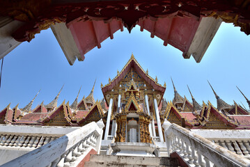 Wall Mural - Wat Phai Rong Wua is the most famous landmark in Suphan Buri, Thailand