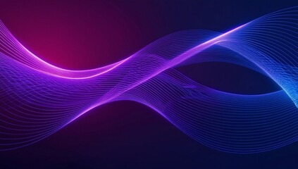 Wall Mural - Abstract waves shape glowing in ultraviolet spectrum. Background for banner, backdrop or texture for 3D mapping