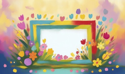 frame with flowers