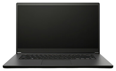 Canvas Print - PNG Laptop computer black electronics.