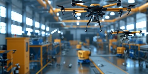 Poster - Autonomous drones inspecting factory premises for safety and efficiency