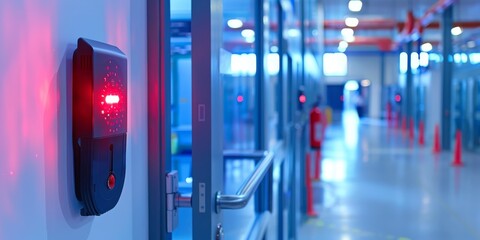 Aufkleber - Biometric access control systems securing sensitive areas of the factory