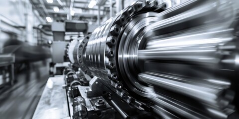 Aufkleber - Industrial machinery in motion, manufacturing automotive components