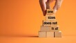 © Daisha - One Size Does Not Fit All - Wooden Blocks with Motivational Quote