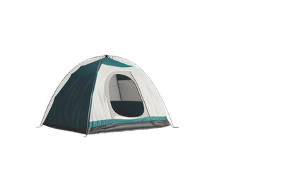 Tent camping on transparent background 