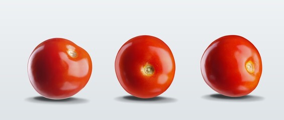 Poster - Set of tasty ripe fresh tomatoes vegetables