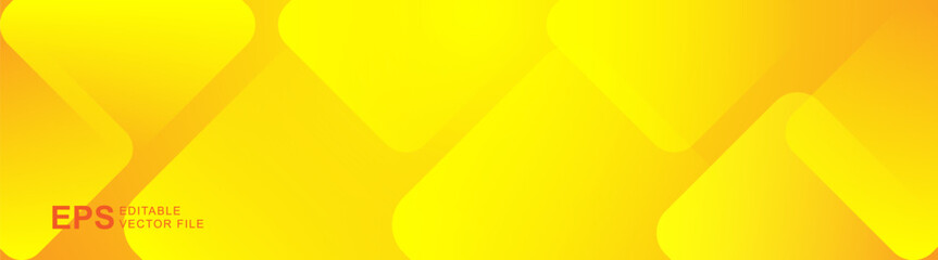 Poster - Geometric yellow shape overlap layers abstract background