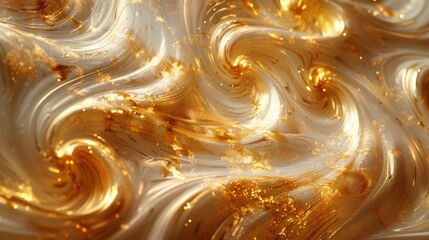 Poster - Abstract Gold Swirls luxury gold background. intricate swirling patterns and shimmering textures. The intricate patterns evoke a sense rich and elegant.