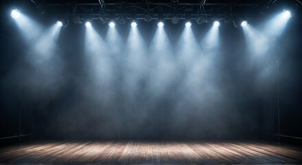 Wall Mural - empty stage with spotlight