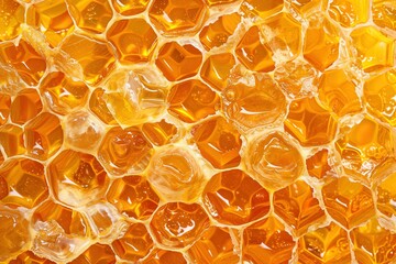 Wall Mural - golden liquid honey with bubbles abstract background