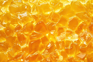Wall Mural - golden liquid honey with bubbles abstract background