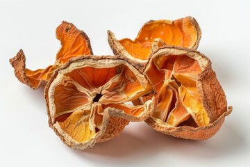 Wall Mural - Dried bael fruit isolated on white